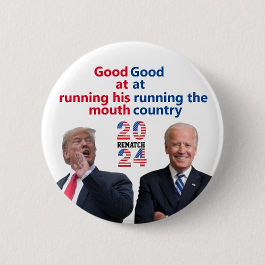 Biden Trump Rematch Button (Vorderseite)