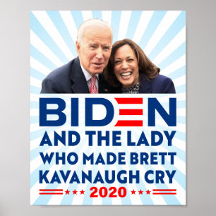 Biden und die Dame, die breit kavanaugh weinen lie Poster
