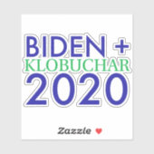 Biden und Klobuchar 2020 Vinyl Sticker (Blatt)
