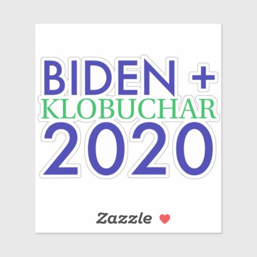 Biden und Klobuchar 2020 Vinyl Sticker (Blatt)