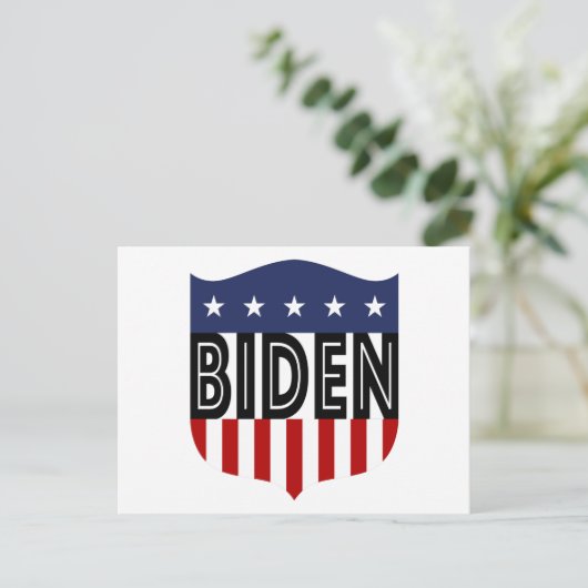 BIDEN US Flagge Postkarte (Stehend Vorderseite)
