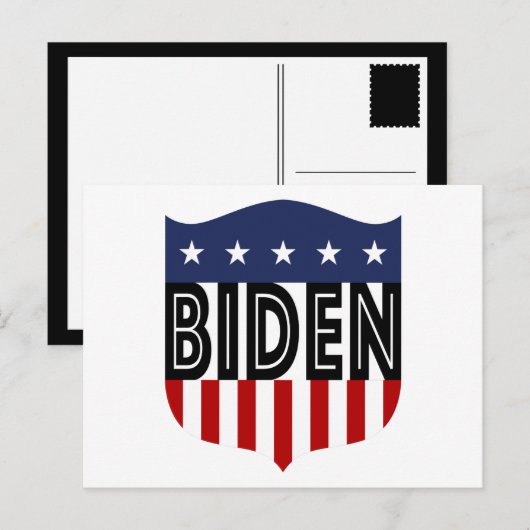 BIDEN US Flagge Postkarte (Vorne/Hinten)