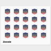 BIDEN US Flagge Quadratischer Aufkleber (Blatt)