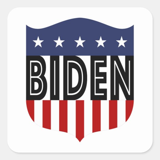 BIDEN US Flagge Quadratischer Aufkleber (Vorderseite)