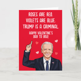 Biden Valentine - Trump ist ein kriminelles Happy  Karte