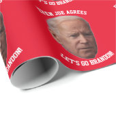 BIDEN VEREINBART LET'S GO BRANDON CHRISTMAS GESCHENKPAPIER (Rolleneckpunkt)