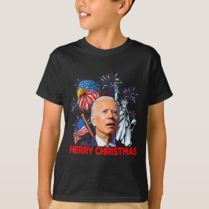 Biden verwirrte Patriotic Frohe Weihnachten für 4. T-Shirt
