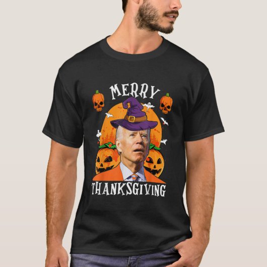 Biden verwirrte Spooky zu Halloween 2023 Merry Tha T-Shirt (Vorderseite)