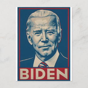 Biden Wahl 2024 Retro-Politik Postkarte
