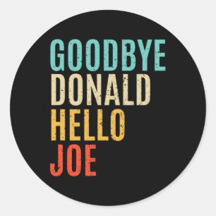 Biden Won Trump verlor Wahl Demokrat Harris Win Runder Aufkleber