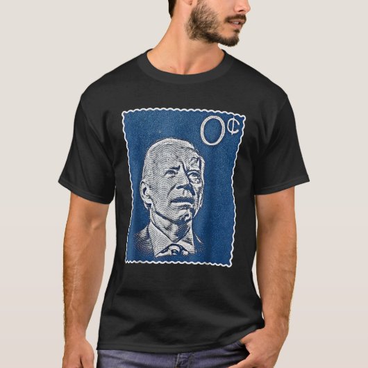 Biden Zero Cents Briefmarke 0 Präsident Joe T Shir T-Shirt (Vorderseite)