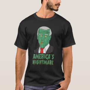 Biden Zombie Face Funny America's Nightmare Joe Ha T-Shirt