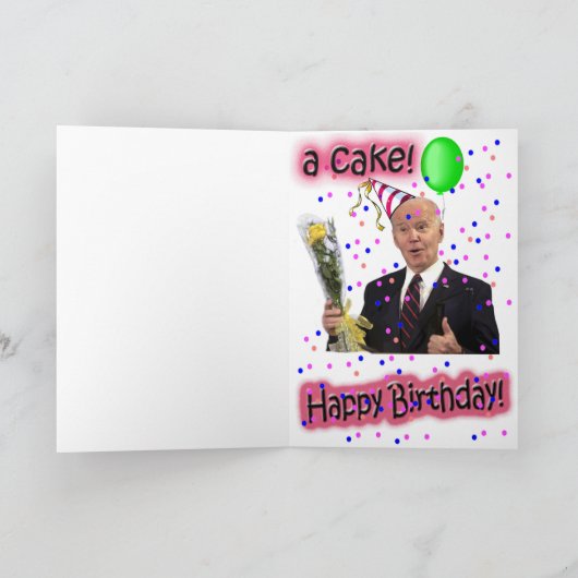 BidenBirthday Card Karte (Innenseite)