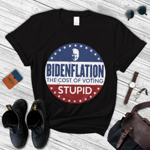 Bidenflation der Kosten für die Stimmabgabe bei ei T-Shirt