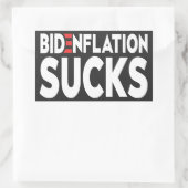 BIDENFLATION IST ZUM KOTZEN Anti-Joe-Biden-Inflati Rechteckiger Aufkleber (Tasche)