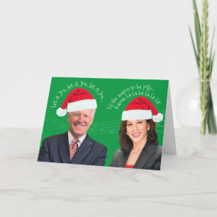 BidenHarris Weihnachtslieder - Lass es Joe Kamala- Feiertagskarte