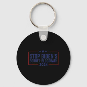 Bidens Grenzblutbad-Sprichwort Trump Men Women Schlüsselanhänger