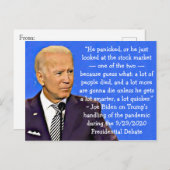 Bidens Zitate über Trumps Drang nach Gewalt Postkarte (Vorne/Hinten)
