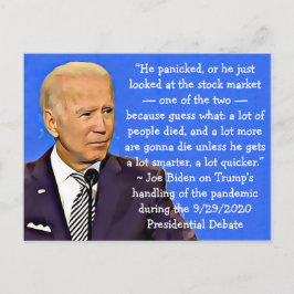 Bidens Zitate über Trumps Drang nach Gewalt Postkarte