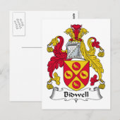 Bidwell Familienwappen Postkarte (Vorne/Hinten)