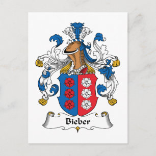 Bieber Familienwappen Postkarte