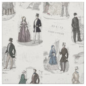 Biedermeier arbeitet romantisches Vintages Toile Stoff (Muster)