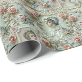 Biedermeier Geschenkpapier (Rolleneckpunkt)