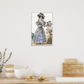 Biedermeier Mode Print 1835 Ladys in Hats Poster (Küche)