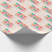 Biege farbenfrohe und helle Weihnachten Geschenkpapier (Ecke)