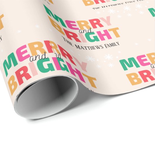 Biege farbenfrohe und helle Weihnachten Geschenkpapier (Rolleneckpunkt)