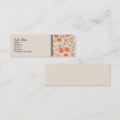 Biege mit Blumen Mini Visitenkarte (Vorne/Hinten)