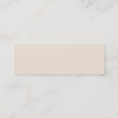 Biege mit Blumen Mini Visitenkarte (Rückseite)