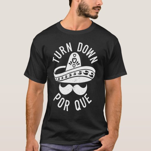Biegen Sie ab in die Cue Cinco De Mayo Party Souve T-Shirt (Vorderseite)