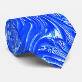 Biegend geschwungene bis graue Spuren, klare blaue Krawatte (Gerollt)