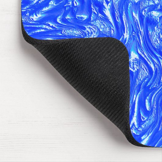 Biegend geschwungene bis graue Spuren, klare blaue Mousepad (Ecke)