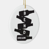 Biegungs-Oregon-Bierflasche-Stapel-Logo Keramikornament (Rechts)