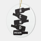 Biegungs-Oregon-Bierflasche-Stapel-Logo Keramikornament (Links)