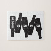 Biegungs-Oregon-Bierflasche-Stapel-Logo Puzzle (Horizontal)