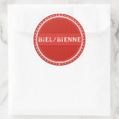 Biel/Bienne City Pride Emblem – Swiss Identity Runder Aufkleber (Tasche)