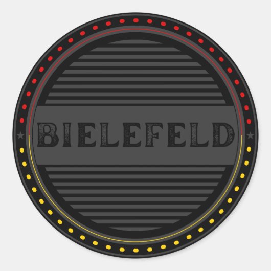 Bielefeld City Pride Emblem – German Identity Runder Aufkleber (Vorderseite)