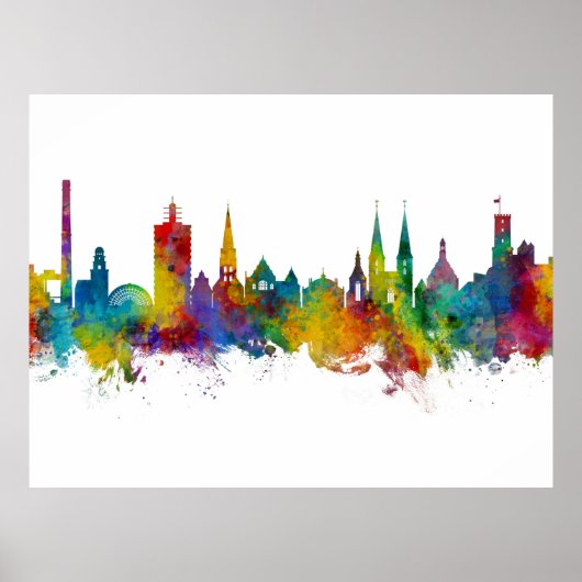 Bielefeld Deutschland Skyline Poster (Vorne)