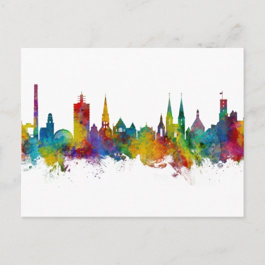 Bielefeld Deutschland Skyline Postkarte (Vorderseite)