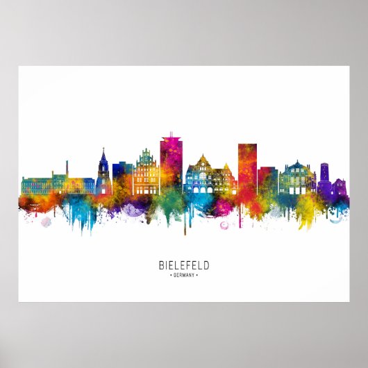 Bielefeld Germany Skyline Poster (Vorne)