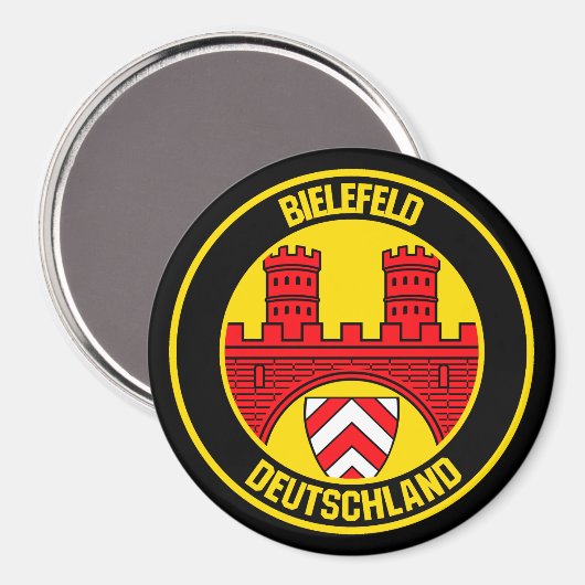 Bielefeld RundEmblem Magnet (Vorderseite/Rückseite)