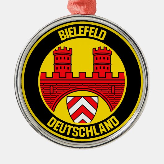 Bielefeld RundEmblem Ornament Aus Metall (Vorne)