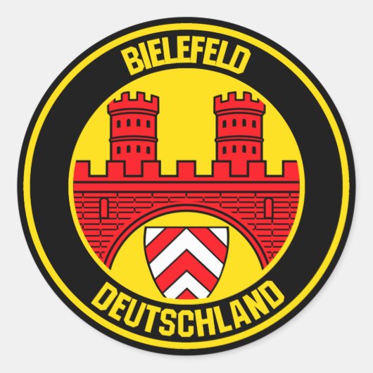 Bielefeld RundEmblem Runder Aufkleber (Vorderseite)