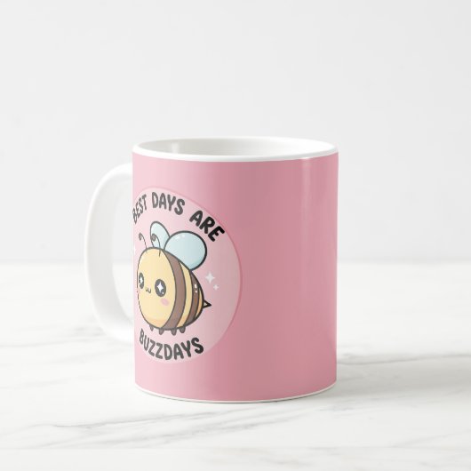 Bienchen-Kaffeebecher – Kawaii-Hummel Kaffeetasse (Vorderseite Links)
