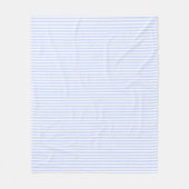 Biender Baby Blue Pale Sky Blue and White Strip Fleecedecke (Vorderseite)