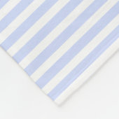 Biender Baby Blue Pale Sky Blue and White Strip Fleecedecke (Ecke)