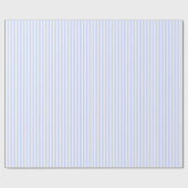 Biender Baby Blue Pale Sky Blue and White Strip Geschenkpapier (Flach)